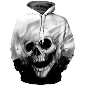Bluza Hip-hop - Czacha 3D - z kapturem - XXL 