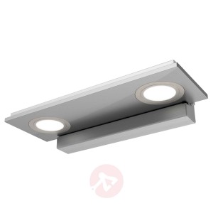 2-punktowa lampa sufitowa LED Pano, metal