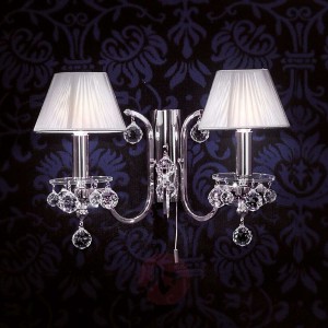 Materiałowa lampa ścienna Kristalldesign, 2-pkt.
