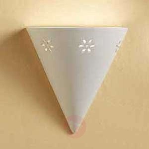 Piękna lampa ścienna CONO z białej ceramiki