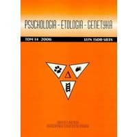 Psychologia etologia genetyka Tom 14/2006