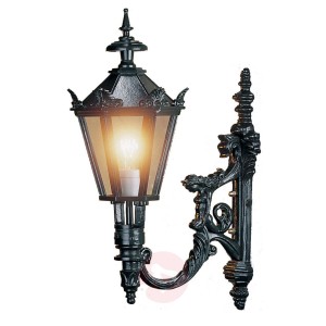 Stylowa zewnętrzna lampa ścienna Diana, czarna