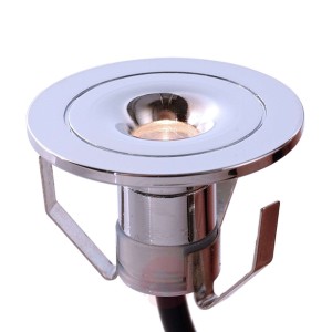 Mała, chromowana oprawa wpuszczana LED Punto Lumi