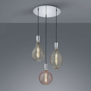 Lampa wisząca LED Ginster 3-punktowa chrom okrągła