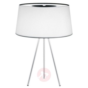 Lampa stołowa Tripod biała stelaż szary
