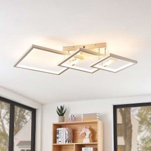 Lucande Avilara lampa sufitowa LED z 3 kwadratów