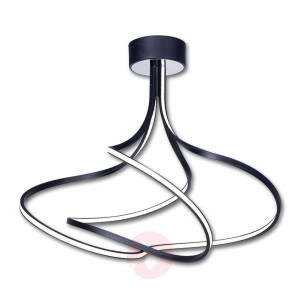 Lampa sufitowa LED Lungo czarna, wysokość 42 cm