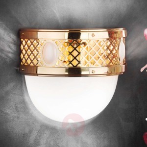 Półokrągła lampa ścienna ALT WIEN, mosiądz