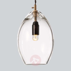 Przezroczysta szklana lampa wisząca Unika, 14 cm