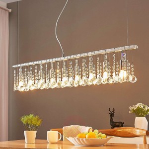 9-punktowa lampa wisząca Matei, chrom