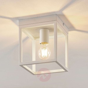 Lindby Meron lampa sufitowa, skrzynkowa, biała