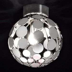 Kulista chromowana lampa sufitowa SFERA