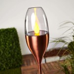 Lampa solarna LED Jari w kolorze miedzi, do ogrodu