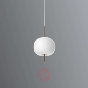 Szklana designerska lampa wisząca LED Kushi, 16 cm