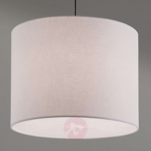 Lampa wisząca Artak z białym materiałowym kloszem