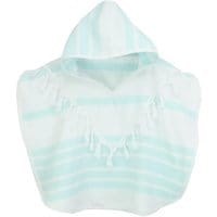 Ręcznik z kapturem Peshtemal Mint Green Fringes 4-7 years