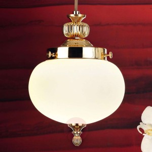 Jednopunktowa szklana lampa wisząca Ophelia