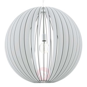 Lampa wisząca Cossano z drewnianymi lamelkami