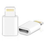 Micro-USB przejściówkai Apple iPhone/iPad Mini/Air NEW - biała