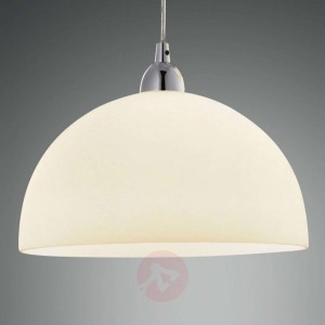 Nice – lampa wisząca, szklany klosz, żółty, 36 cm
