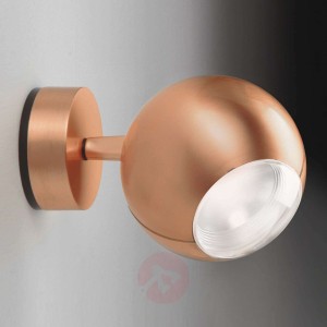 Lśniący kinkiet LED Bo-La, miedziany