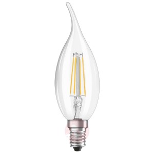 Żarówka świeczka LED filament E14 4 W, 470 lumenów