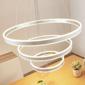 Lampa wisząca LED Lyani, 3 pierścienie pod sobą