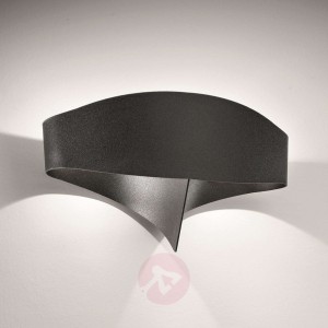 Czarna designerska lampa ścienna Scudo