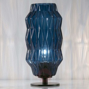 Lampa stołowa Origami, niebieska
