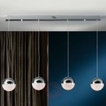 Lampa wisząca LED Sphere, 4-punktowa, chrom