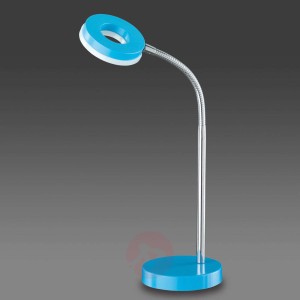 Niebieska lampa stołowa LED RENNES