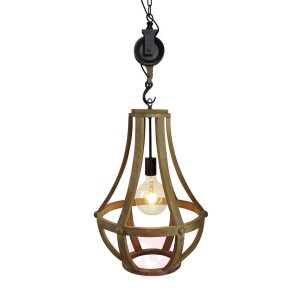 Rustykalna lampa wisząca Church na łańcuchu