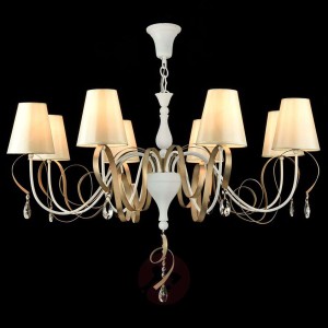 8-punktowy materiałowy żyrandol Intreccio