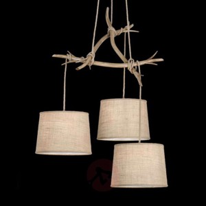 Lampa wisząca Sabina z tekstylnymi kloszami 3-pkt.