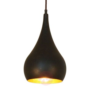 Menzel Solo lampa wisząca cebula brąz-czarna 16cm