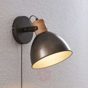 Lindby Arina lampa ścienna z kablem, Ø 20 cm
