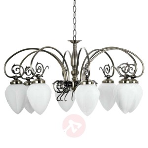 8-punktowa lampa wisząca BOSSA, postarzany