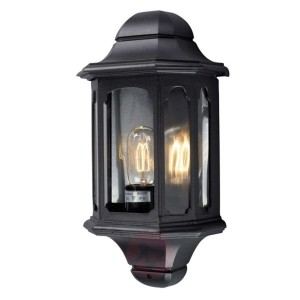 Antyczna lampa ścienna zewnętrzna Nadja, czarna