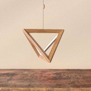 Lampa wisząca LED Trigonon dąb olejowany