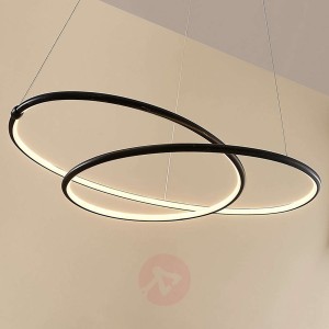 Czarna, nowoczesna lampa wisząca LED Mirasu