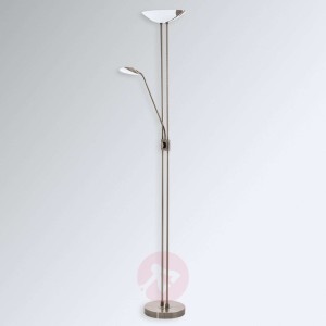 Stal oksydowana – lampa stojąca LED z lampką