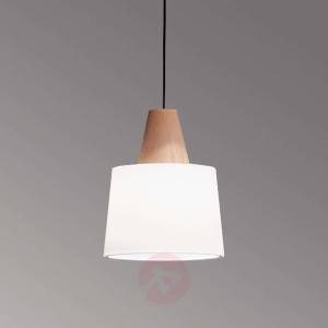 Lampa wisząca Eduardo z drewnianym elementem