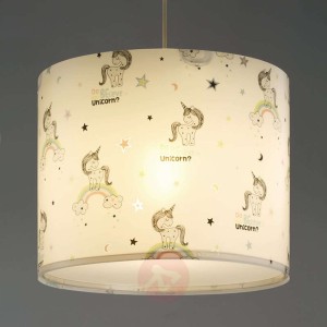 Unicorns – dziecięca lampa wisząca z jednorożcami