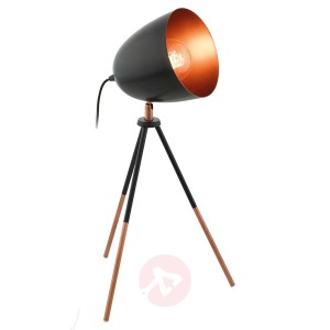 Trójnożna lampa stołowa Chester w stylu vintage
