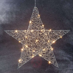 Gwiazda LED Loop 47 cm, w kolorze chromu