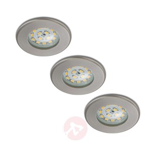 Zestaw 3 szt. reflektor LED Nikas IP44 nikiel