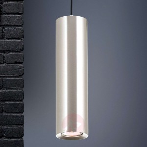 Smukła lampa wisząca Tresen, nikiel matowy