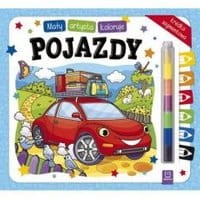 Mały artysta koloruje pojazdy
