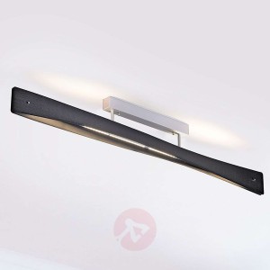Lucande Lian lampa sufitowa LED, czarna, aluminium