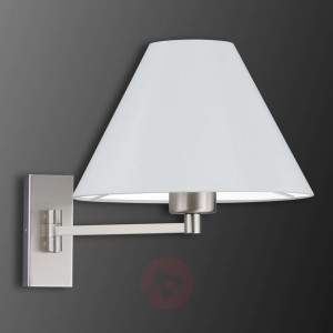 Odchylana lampa ścienna VERUX z tkaniną Honan